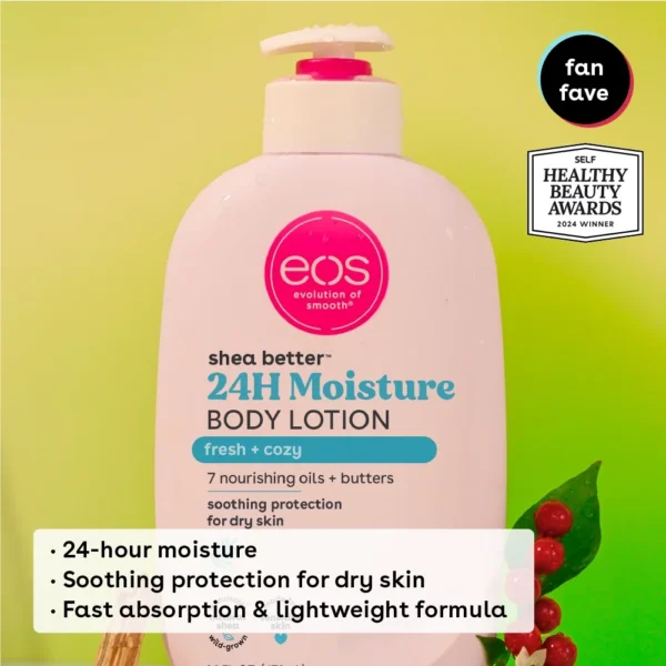 eos Shea Better Body Lotion- Fresh & Cozy, 24H Moisture for Dry Skin - Image 2