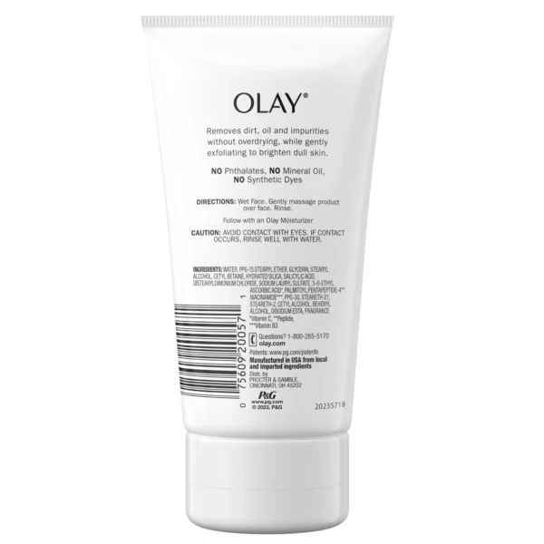 Olay Skincare Regenerist Vitamin C+ Peptide Facial Cleanser, Face Wash for Dry, Dull Skin - Image 9